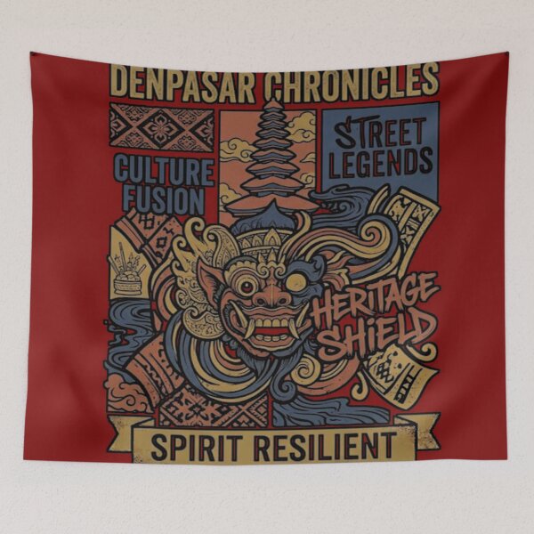Item preview, Denpasar Heritage Shield – Balinese Guardian Spirit Resilient designed and sold by cannsuh.