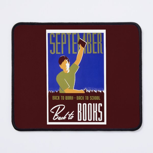 Item preview, Restored 1930s WPA Poster For September - Back To Work, Back To School, Back To Books designed and sold by Vintage Poster Supply.