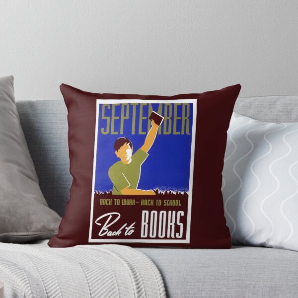 Item preview, Restored 1930s WPA Poster For September - Back To Work, Back To School, Back To Books designed and sold by Vintage Poster Supply.