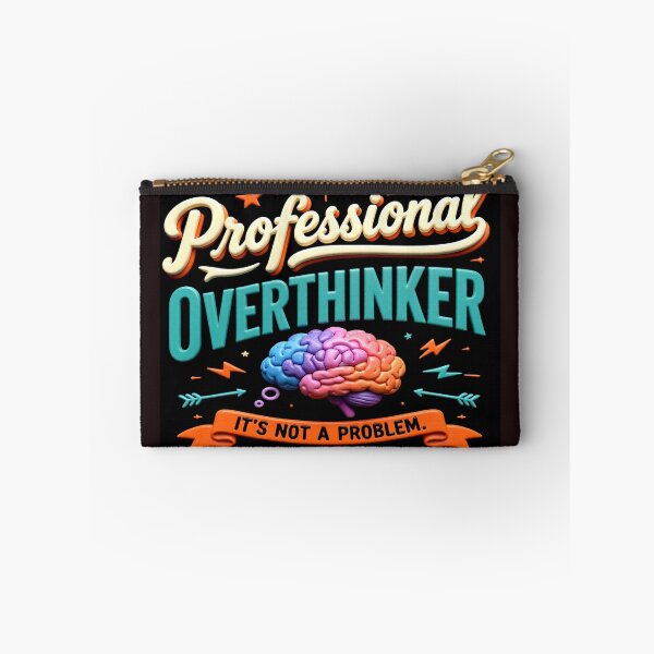 Item preview, professional overthinker colorful funny typographic design designed and sold by SmashingDeals.