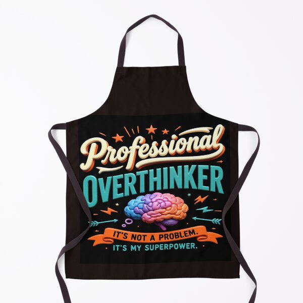 Item preview, professional overthinker colorful funny typographic design designed and sold by SmashingDeals.