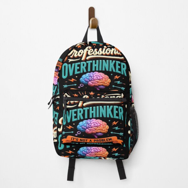 Item preview, professional overthinker colorful funny typographic design designed and sold by SmashingDeals.