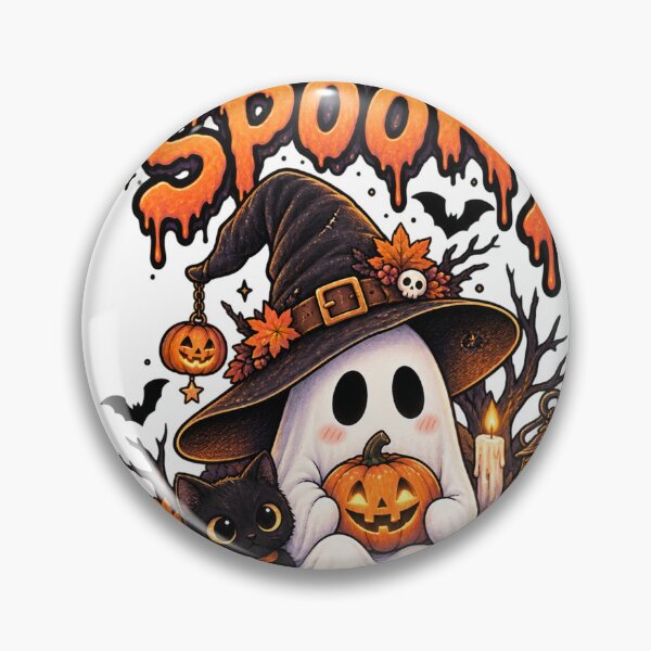 Item preview, Stay Spooky Halloween Ghost Witch Black Cat Pumpkin Cute Gothic designed and sold by TeikunShop.