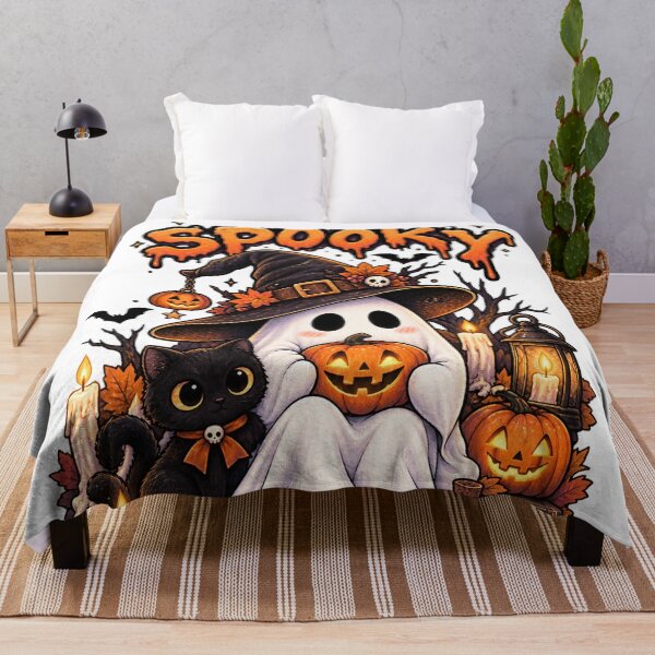 Item preview, Stay Spooky Halloween Ghost Witch Black Cat Pumpkin Cute Gothic designed and sold by TeikunShop.