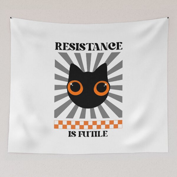Item preview, Resistance Is Futile Black Cat Funny Cat Lovers designed and sold by HYPNK.