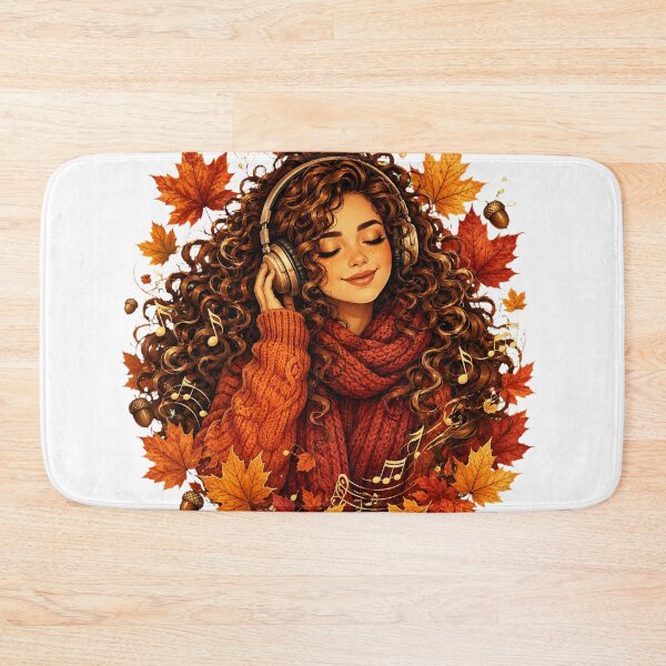 Item preview, Autumn Music Lover with Curly Hair designed and sold by Kolibra.