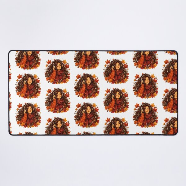 Item preview, Autumn Music Lover with Curly Hair designed and sold by Kolibra.