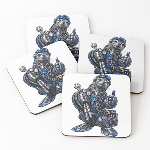 Item preview, Steel Seal Hydraulic Technician – Mechanical Industrial Animal Worker designed and sold by SteelCoat Studio.
