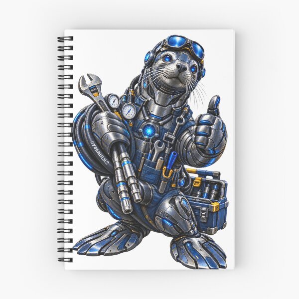 Item preview, Steel Seal Hydraulic Technician – Mechanical Industrial Animal Worker designed and sold by SteelCoat Studio.
