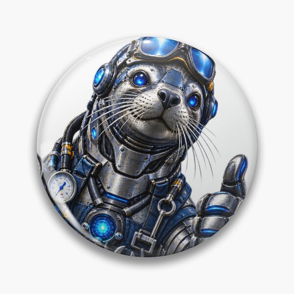 Item preview, Steel Seal Hydraulic Technician – Mechanical Industrial Animal Worker designed and sold by SteelCoat Studio.