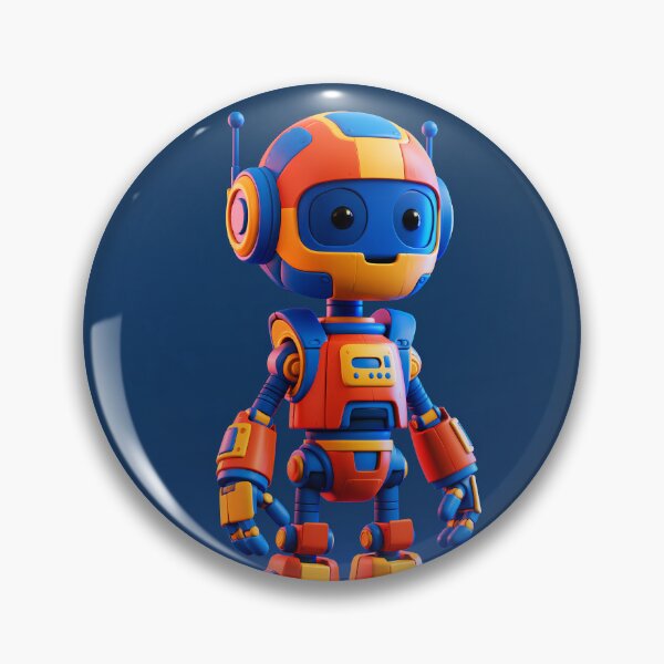 Item preview, Cute Retro Robot – Colorful 3D Futuristic Robot Character designed and sold by FrostyFrisby.