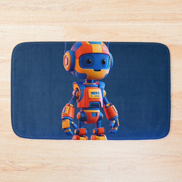 Item preview, Cute Retro Robot – Colorful 3D Futuristic Robot Character designed and sold by FrostyFrisby.