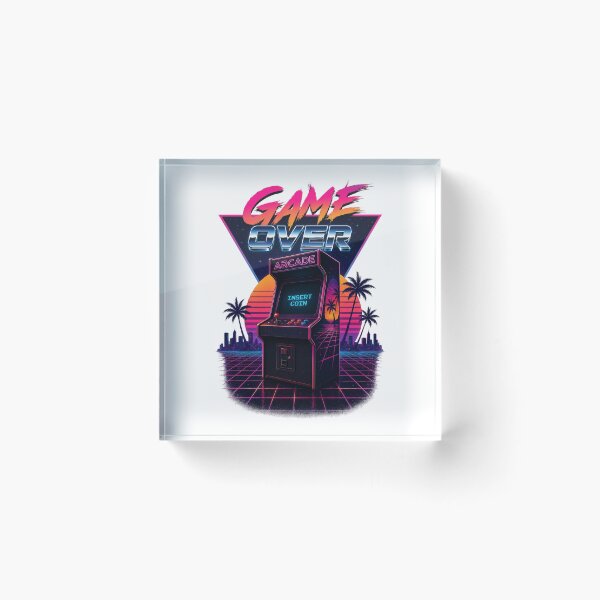 Item preview, Game Over Retro Arcade Insert Coin Synthwave Gamer Design. designed and sold by The-T-In-Retro.