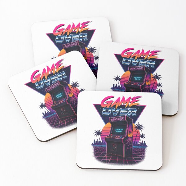 Item preview, Game Over Retro Arcade Insert Coin Synthwave Gamer Design. designed and sold by The-T-In-Retro.