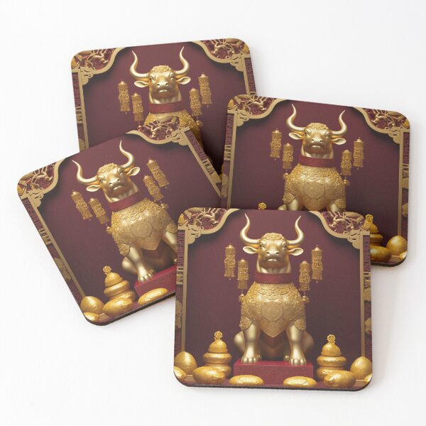 Item preview, Golden Fortune Ox - Prosperity Art designed and sold by CrippiCrippi.