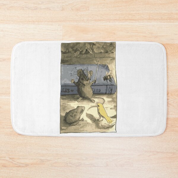Item preview, Mice Teaching History to a Bee Frog and Bird Cute Woodland Artwork designed and sold by GeekMix.