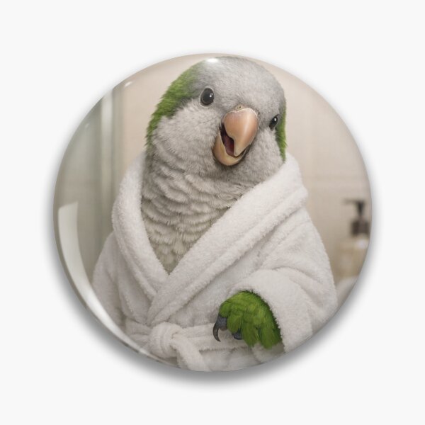 Item preview, Relaxing Bathrobe Quaker Parrot designed and sold by Sillytoe.