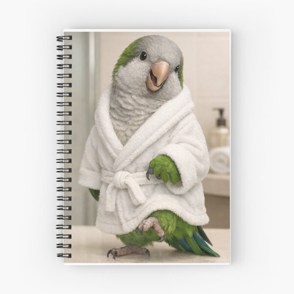 Item preview, Relaxing Bathrobe Quaker Parrot designed and sold by Sillytoe.