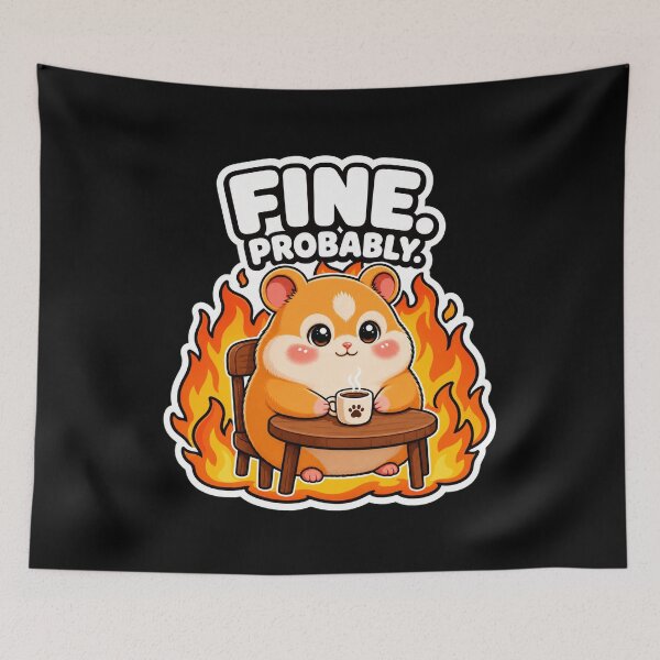 Item preview, FINE. (PROBABLY) Funny Hamster Meme designed and sold by Pick'n Quick.