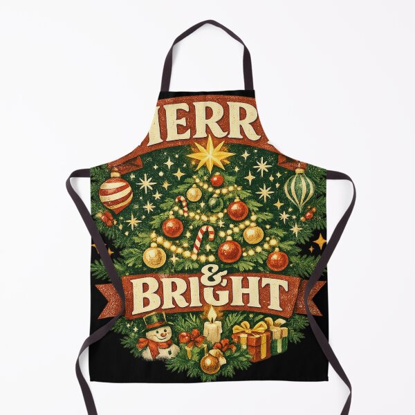 Item preview, Retro Merry And Bright Christmas Classic Holiday Gift designed and sold by LiviuGligoros.