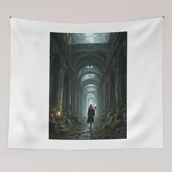 Item preview, Fantasy - Solitary Adventurer, Dreamlike Journey in Ancient Vestiges designed and sold by AnimeShin.