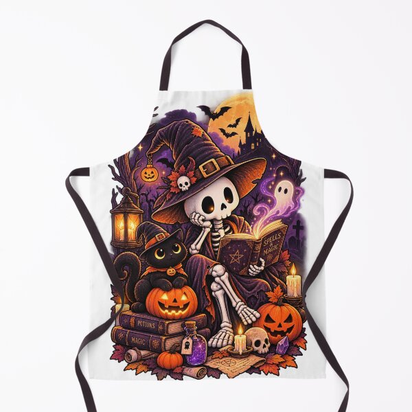 Item preview, Skeleton Witch & Magic Book designed and sold by TeikunShop.