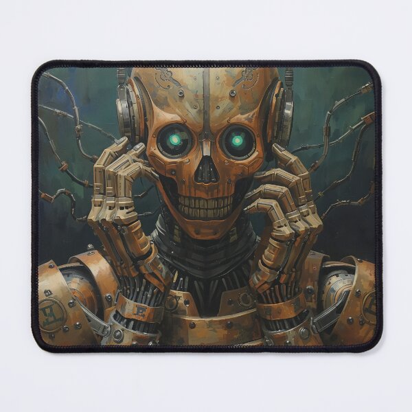 Item preview, Retro Cyberpunk Robot Portrait designed and sold by ArcaneVisionArt.