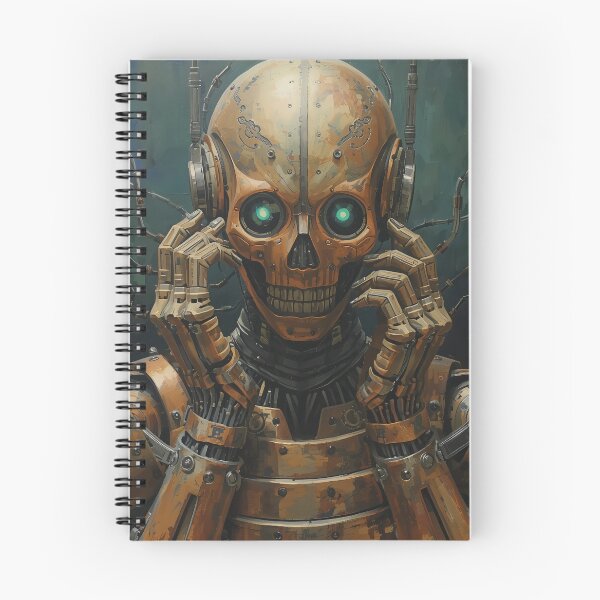 Item preview, Retro Cyberpunk Robot Portrait designed and sold by ArcaneVisionArt.