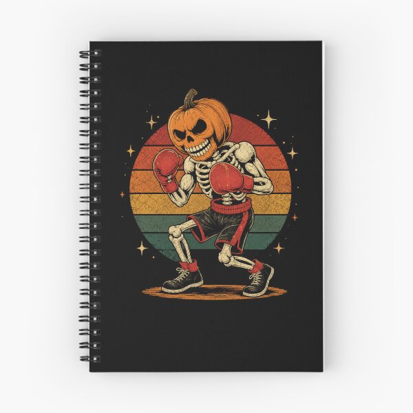 Item preview, Retro Pumpkin Skeleton Boxer Halloween Fight Vintage designed and sold by Moizento.