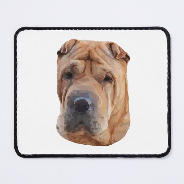 Item preview, Chinese Shar‑Pei Geometric Design – Headshot Illustration, Transparent Background designed and sold by Wheel and Woof.