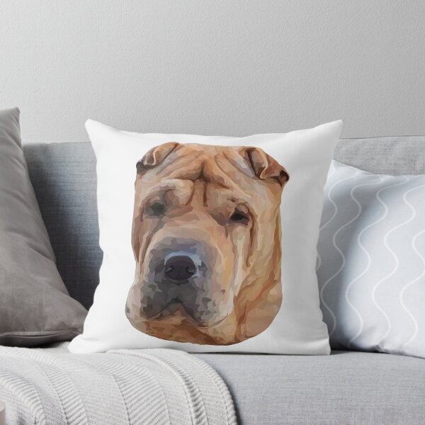 Item preview, Chinese Shar‑Pei Geometric Design – Headshot Illustration, Transparent Background designed and sold by Wheel and Woof.