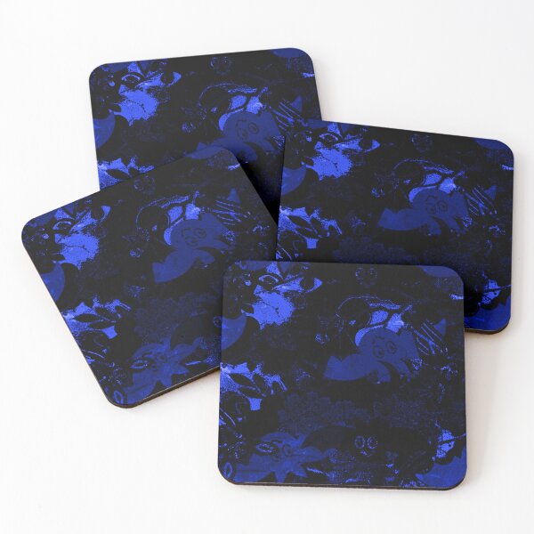 Item preview, Blue Bats Gothic Pattern — Dark Cottagecore Halloween Art designed and sold by BatNature.