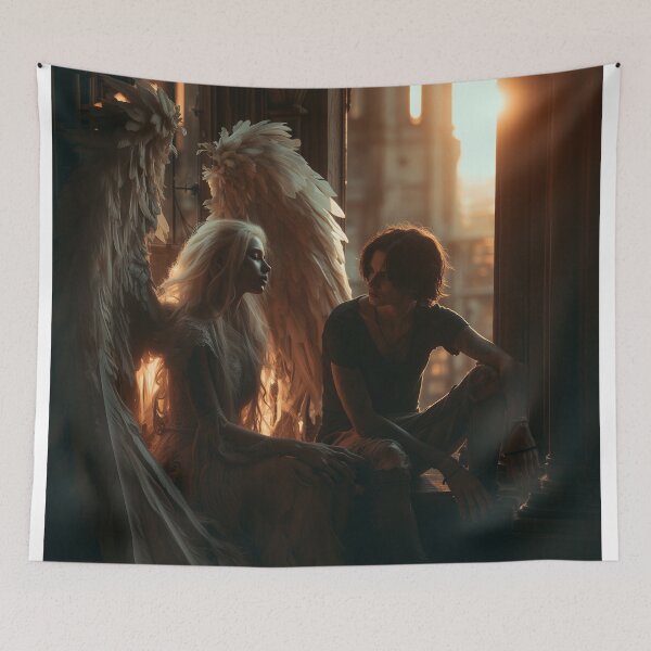 Item preview, The Angel Who Stayed Until Sunset designed and sold by oanaunciuleanu.