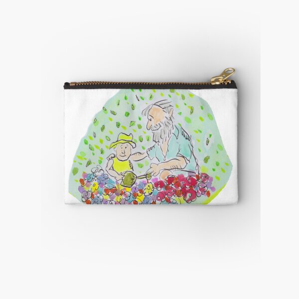 Item preview, Grandad gardening with grandchild designed and sold by Inky Fingers Illustrations.