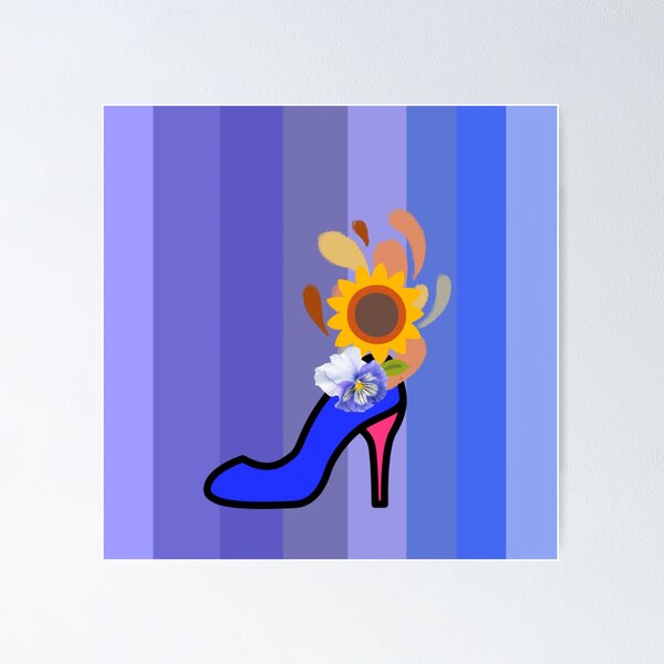 Item preview, Surreal Floral Sandal in Shades of Blue designed and sold by AWADHESH CHAURASIA.
