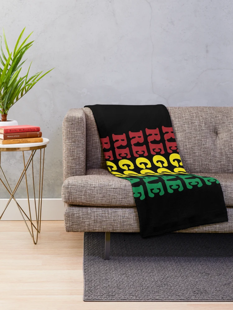 Thumbnail 2 of 6, Throw Blanket, Reggae Reggae Reggae designed and sold by RastaColors.