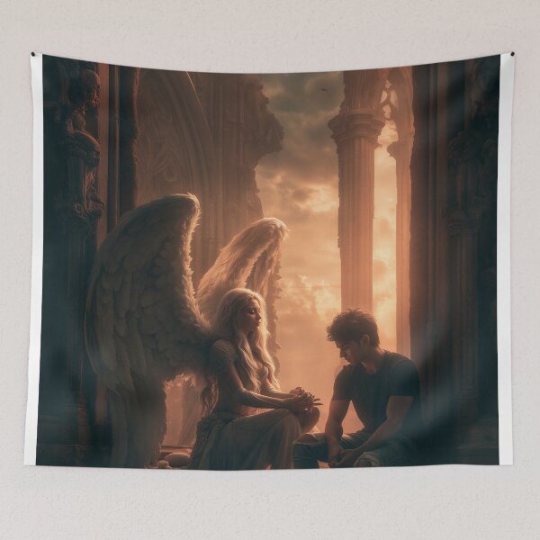 Item preview, The Angel Who Stayed Until Sunset designed and sold by oanaunciuleanu.