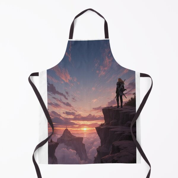 Item preview, Fantasy - Solitary Warrior, Epic Sunset over a Medieval Fantasy Realm designed and sold by AnimeShin.