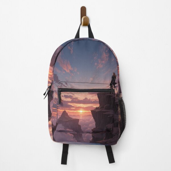 Item preview, Fantasy - Solitary Warrior, Epic Sunset over a Medieval Fantasy Realm designed and sold by AnimeShin.