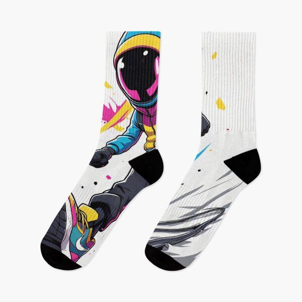 Item preview, A colorful astronaut races through colors in a comic style. designed and sold by Mianku | Für das Leben.