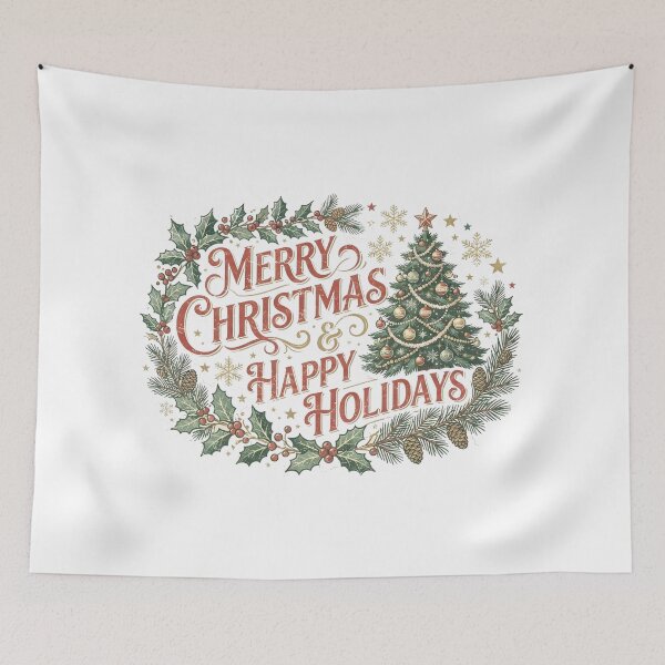 Item preview, Merry Christmas Happy Holidays Vintage Christmas Gift designed and sold by LiviuGligoros.