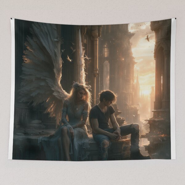 Item preview, The Angel Who Stayed Until Sunset designed and sold by oanaunciuleanu.