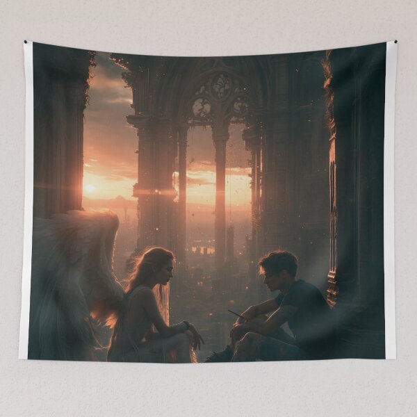 Item preview, The Angel Who Stayed Until Sunset designed and sold by oanaunciuleanu.