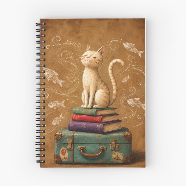 Item preview, Whimsical Cat Journey with Books designed and sold by Pure Craft.
