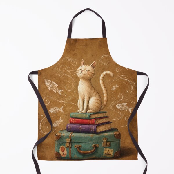 Item preview, Whimsical Cat Journey with Books designed and sold by Rohan132.