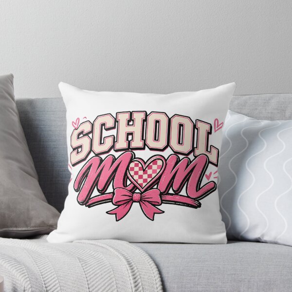 Item preview, School Mom | Retro Varsity Pink Bow Proud Mom Design designed and sold by Sunday.Supply.