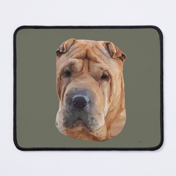 Item preview, Chinese Shar‑Pei Geometric Design – Headshot Illustration designed and sold by Wheel and Woof.