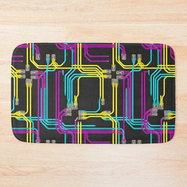 Item preview, Ethernet Patch Cable RJ45 Seamless Tech Pattern Desk Mat designed and sold by ThirdShiftLab.