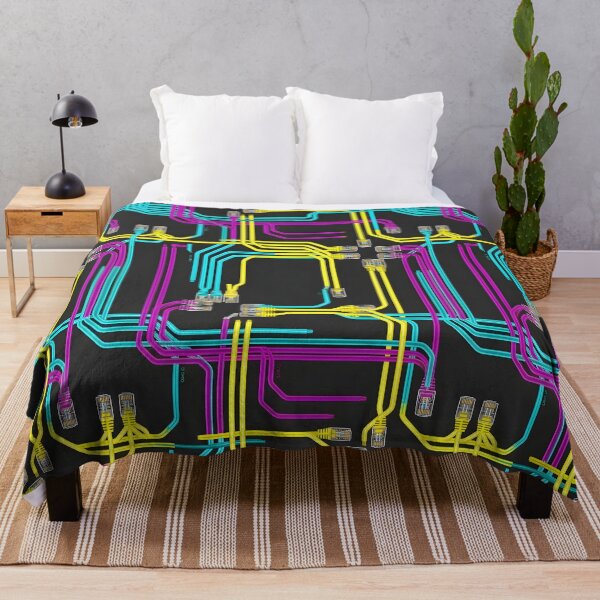 Item preview, Ethernet Patch Cable RJ45 Seamless Tech Pattern Desk Mat designed and sold by ThirdShiftLab.