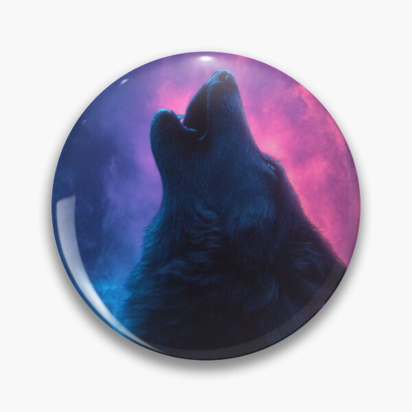 Item preview, Howling Wolf Cosmic Moon Art designed and sold by InkmotiveStudio.